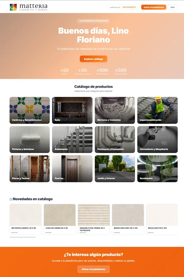 Portal B2B de Gestiona: catálogo de productos por categorías