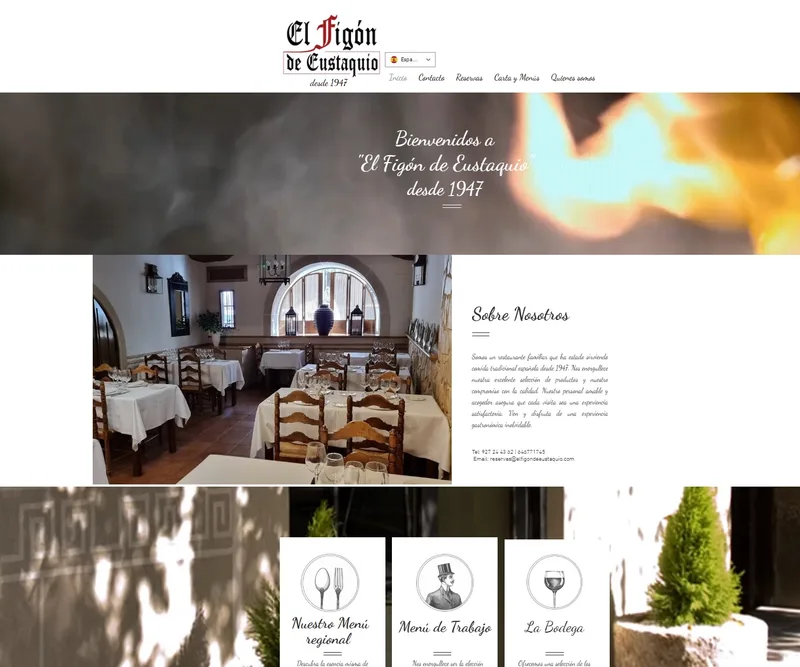 Web del restaurante El Figón de Eustaquio
